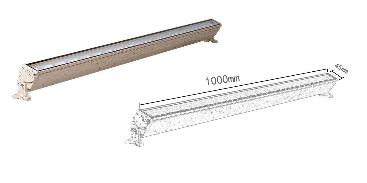喷色定制洗墙灯